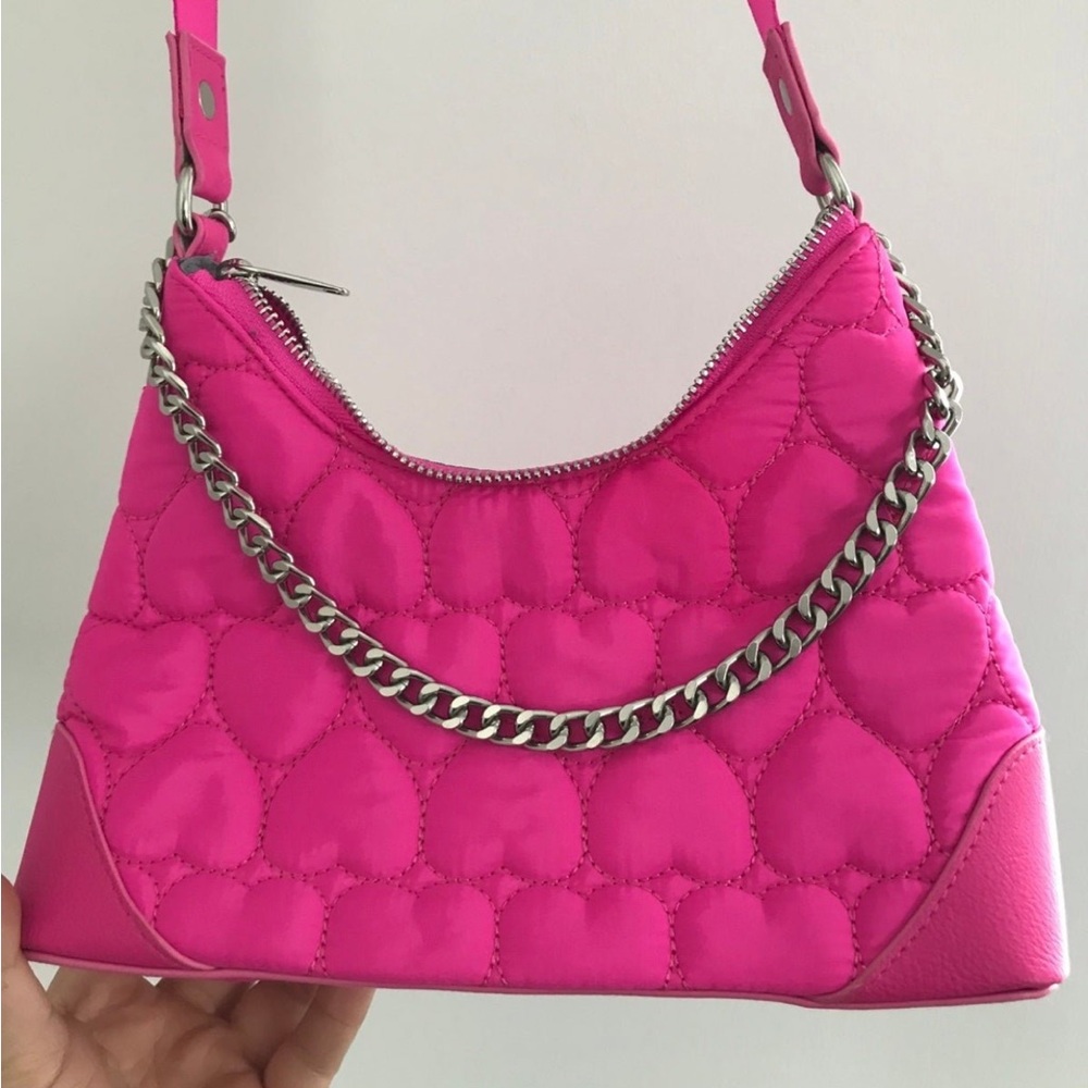 Pink heart purse